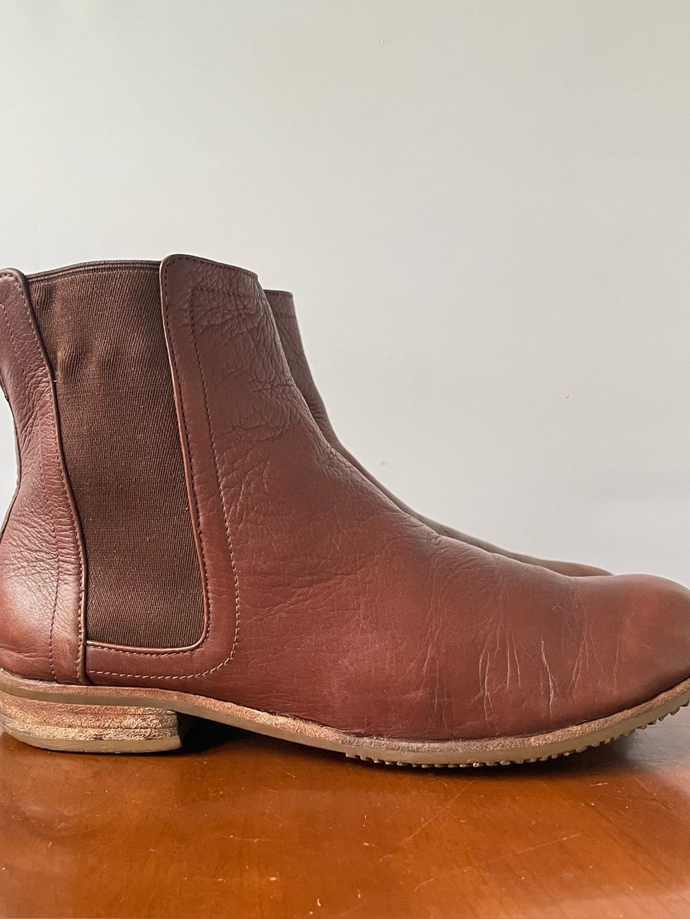 Poppy Barley Rich Brown Leather Ankle Boots | US 8.5
